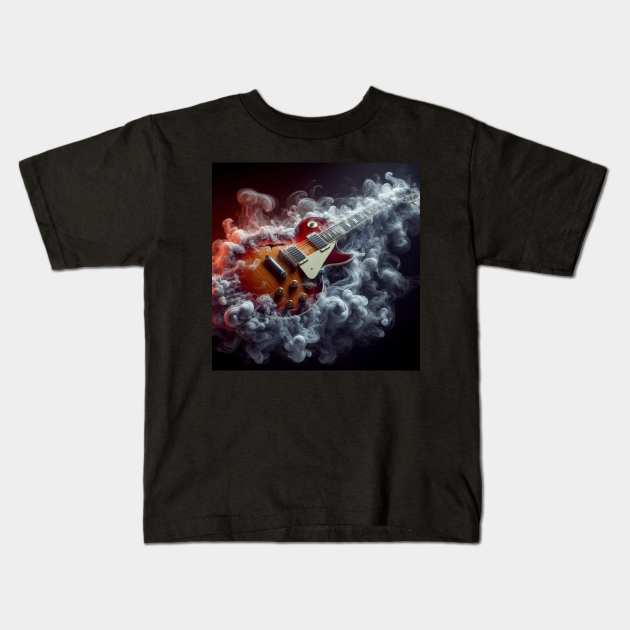 Smoke String Kids T-Shirt by sonnycosmics